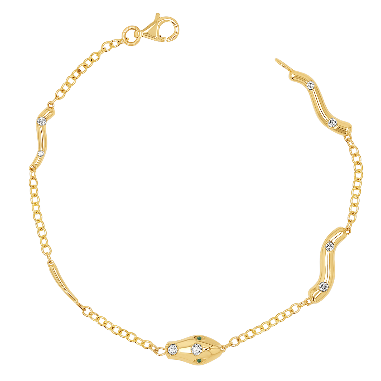 Diamond Serpentine Strand Bracelet