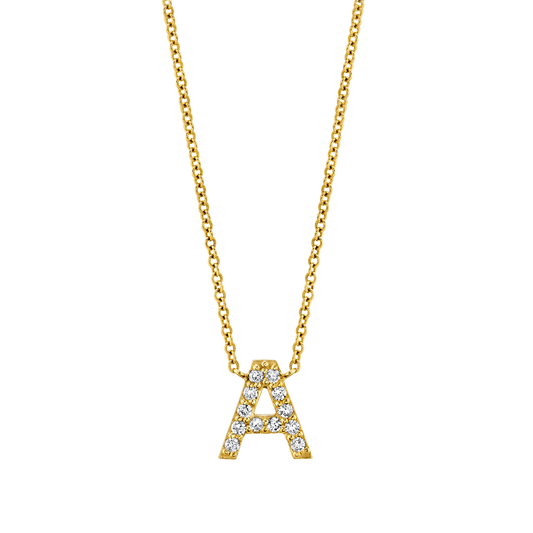 Kids Diamond Pave Letter Necklace