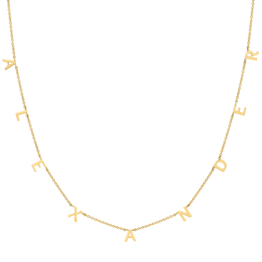 Kids Mini Spaced Letter Necklace