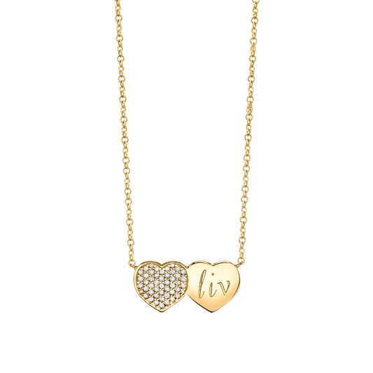 Kids Twin Heart Necklace