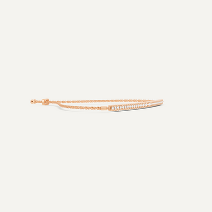 1/4 ctw Round Diamond Half Bezel Set Bolo Fashion Bracelet