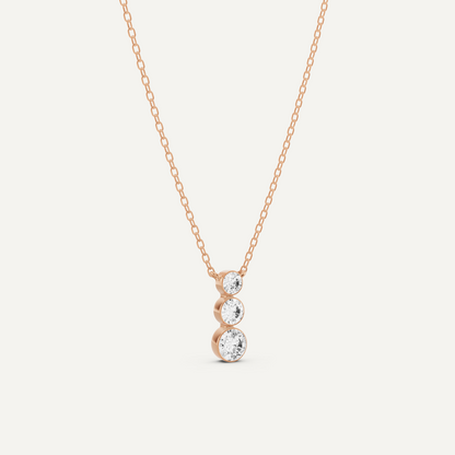 1/2 ctw Round Diamond Three Stone Graduating Fashion Pendant