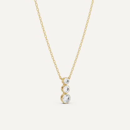 1/2 ctw Round Diamond Three Stone Graduating Fashion Pendant