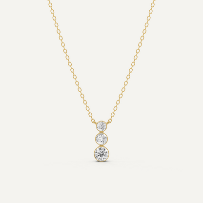 1/2 ctw Round Diamond Three Stone Graduating Fashion Pendant
