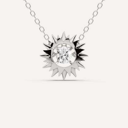 1/2 ctw Round Dancing Diamond Solitaire Pendant