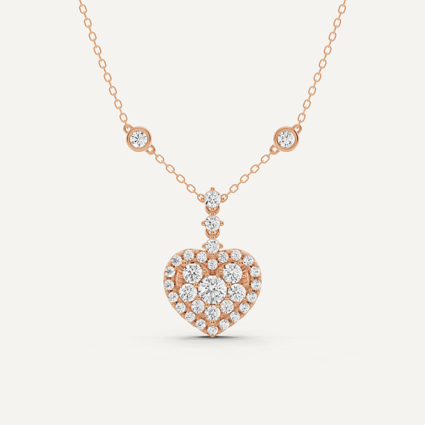 1 1/4 ctw Round Diamond Heart Fashion Pendant