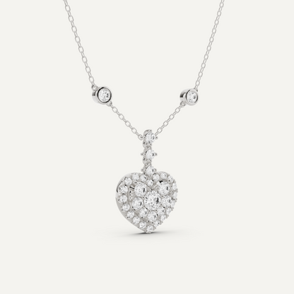 1 1/4 ctw Round Diamond Heart Fashion Pendant