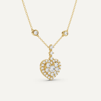 1 1/4 ctw Round Diamond Heart Fashion Pendant
