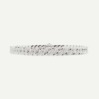 1 1/4 ctw Round Diamond Cuban Link Fashion Bracelet
