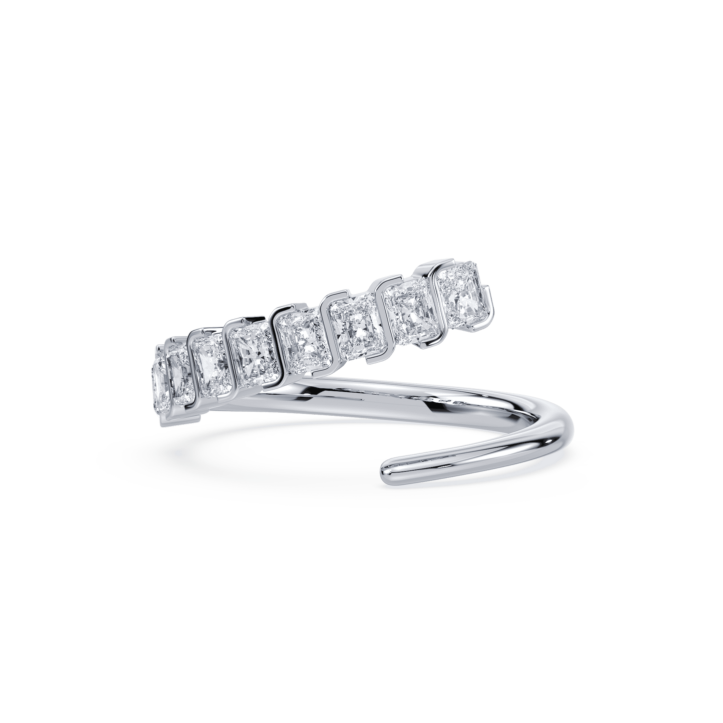 Signature S Bezel Asymmetrical Radiant Ring