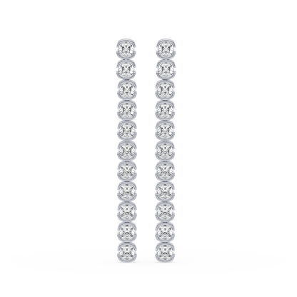 Muse Lab Diamond Cushion Drop Earring
