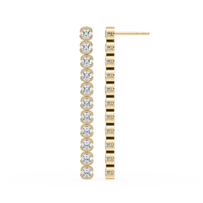 Muse Lab Diamond Cushion Drop Earring