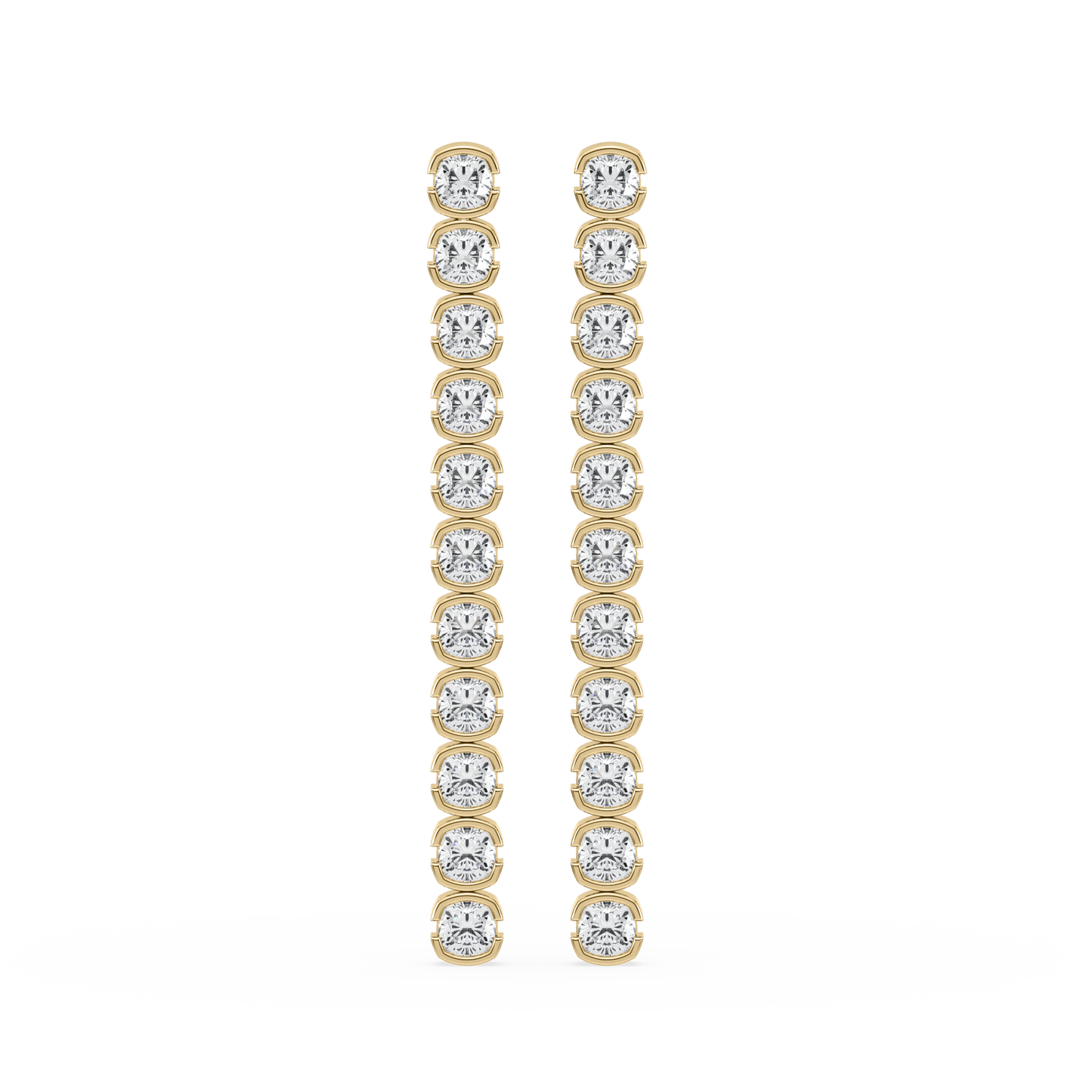 Muse Lab Diamond Cushion Drop Earring