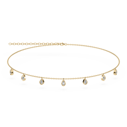 Aura Pear Lab Diamond Necklace 14K Yellow