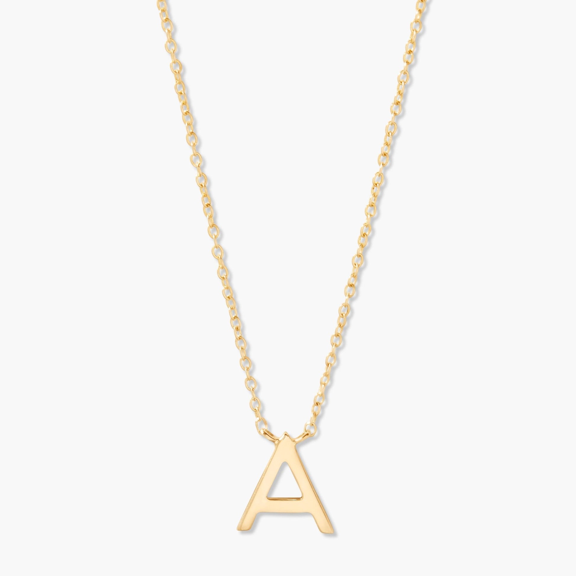 Ainsley 14K Gold Initial Pendant - Lotus Diamond