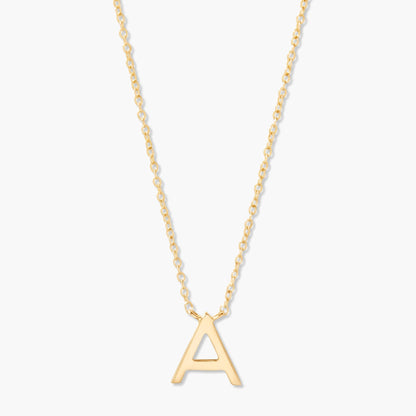 Ainsley 14K Gold Initial Pendant - Lotus Diamond