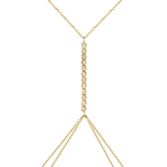 Allure Diamond Tennis Body Chain - Lotus Diamond