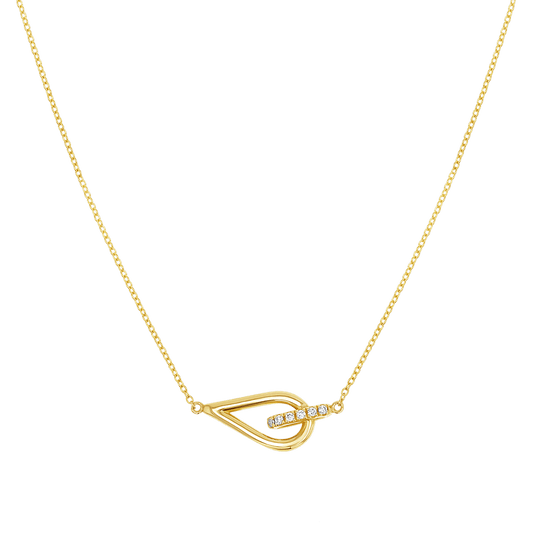 Anchor Knot Necklace - Lotus Diamond