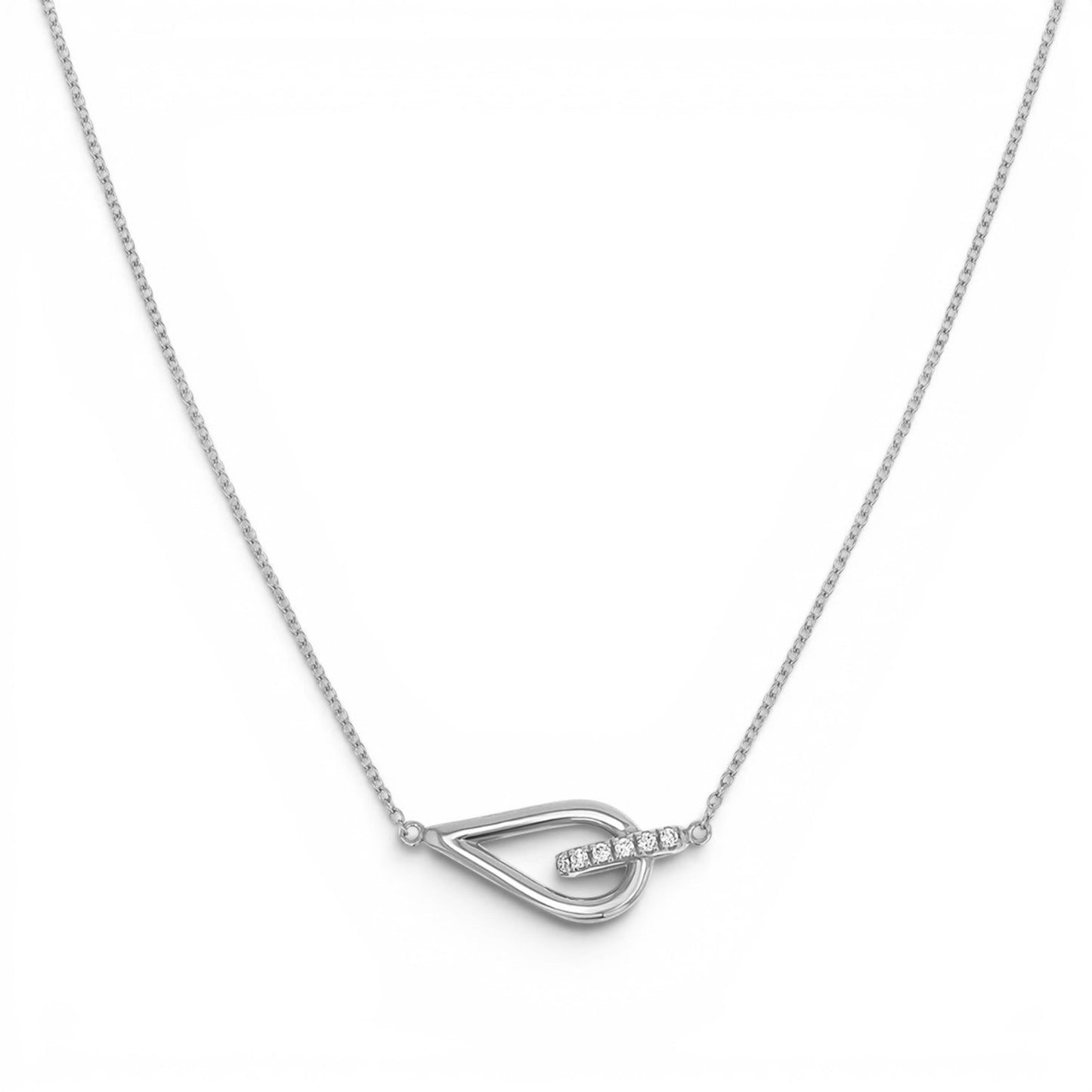 Anchor Knot Necklace - Lotus Diamond