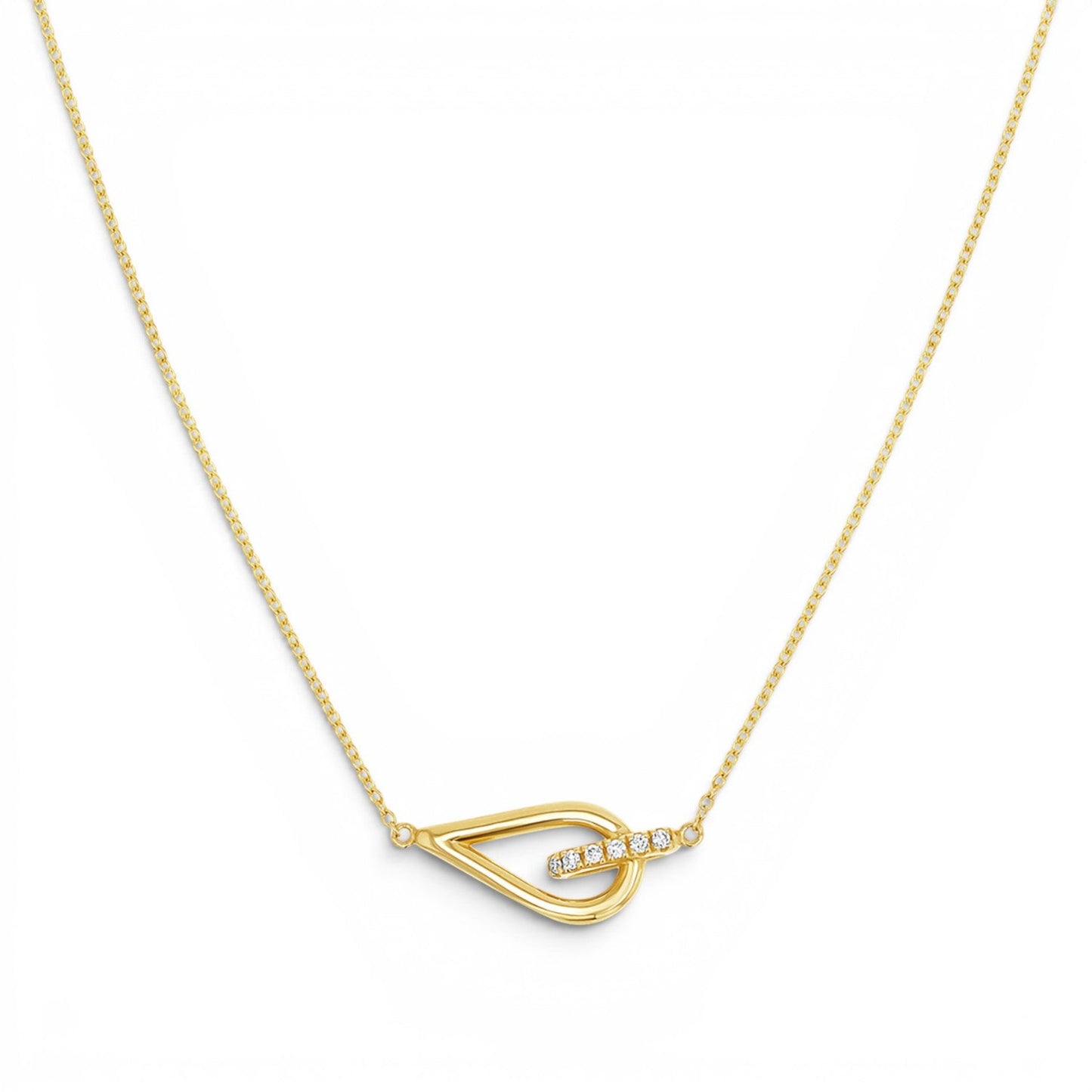 Anchor Knot Necklace - Lotus Diamond