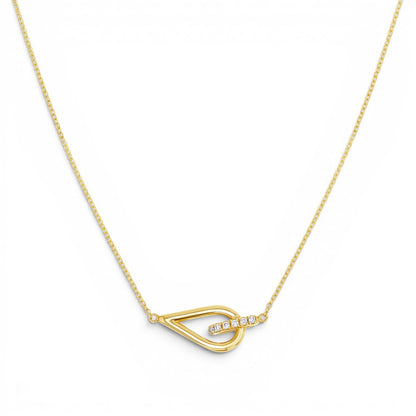 Anchor Knot Necklace - Lotus Diamond