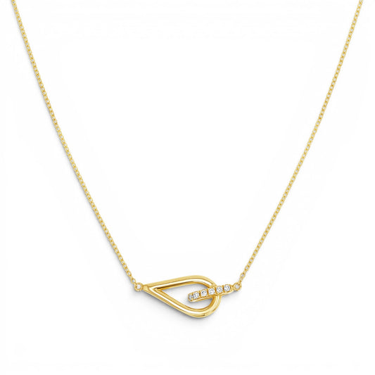 Anchor Knot Necklace - Lotus Diamond