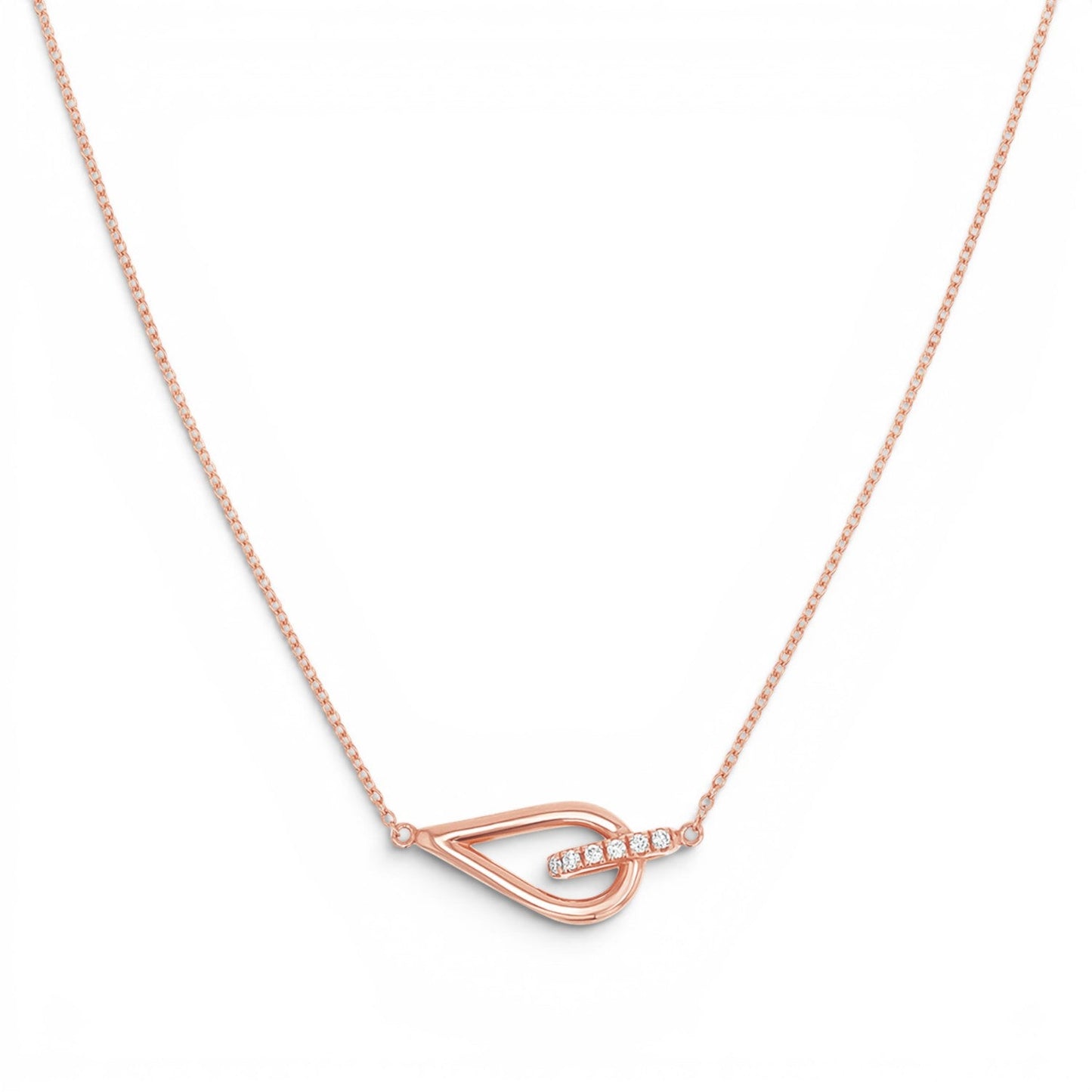 Anchor Knot Necklace - Lotus Diamond