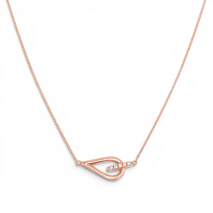 Anchor Knot Necklace - Lotus Diamond