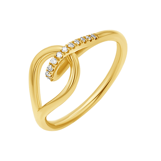 Anchor Knot Ring - Lotus Diamond