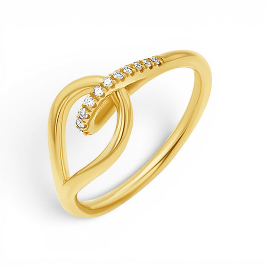 Anchor Knot Ring - Lotus Diamond