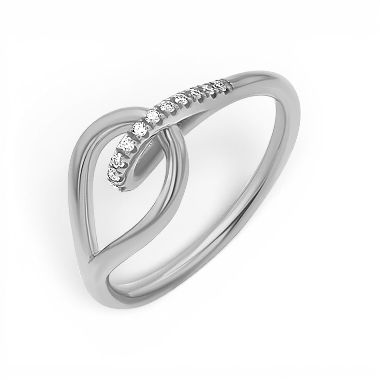 Anchor Knot Ring - Lotus Diamond