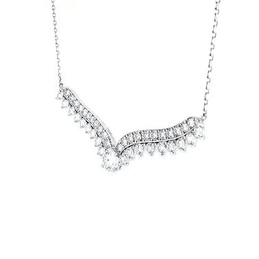 Angel wings bridal necklace diamond Pendant - Lotus Diamond
