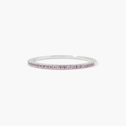 Ariana Silver Birthstone Ring - Lotus Diamond