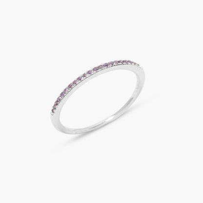Ariana Silver Birthstone Ring - Lotus Diamond