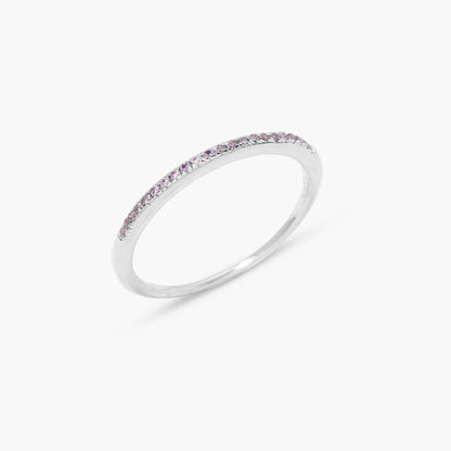 Ariana Silver Birthstone Ring - Lotus Diamond
