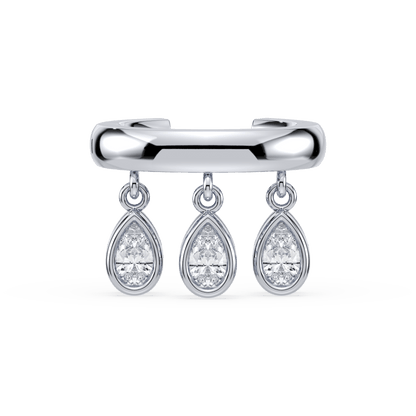 Aura Lab Pear Diamond Ear Cuff - Lotus Diamond
