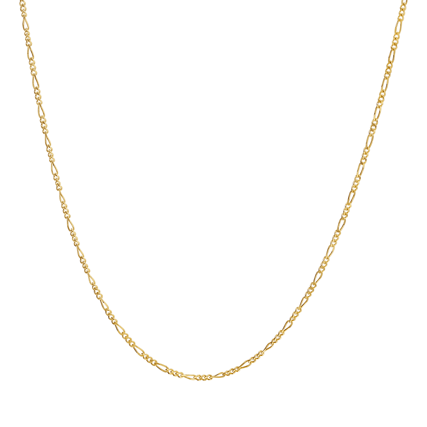 Baby Figaro Chain Necklace - Lotus Diamond