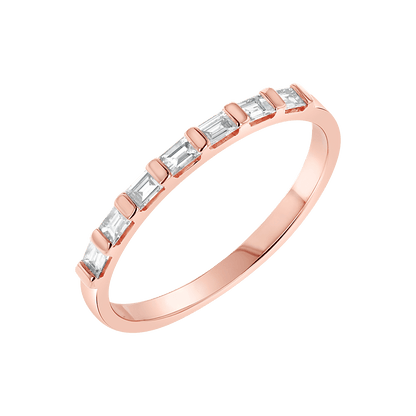 Baguette Row Ring - Lotus Diamond