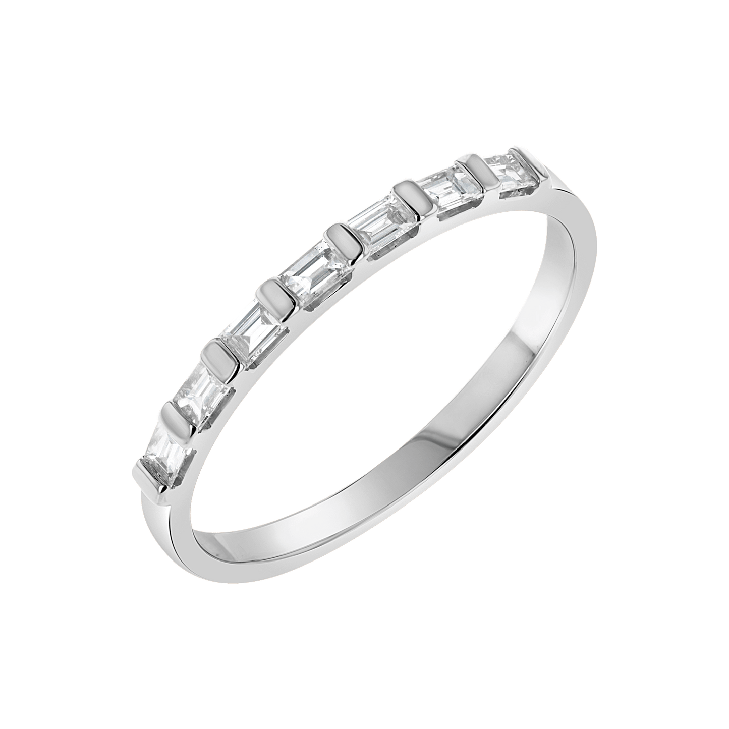 Baguette Row Ring - Lotus Diamond