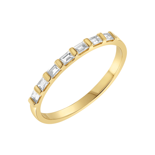 Baguette Row Ring - Lotus Diamond