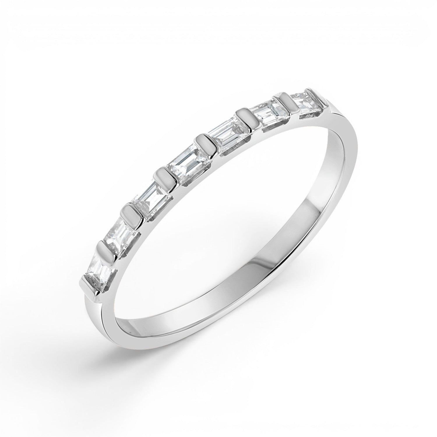 Baguette Row Ring - Lotus Diamond