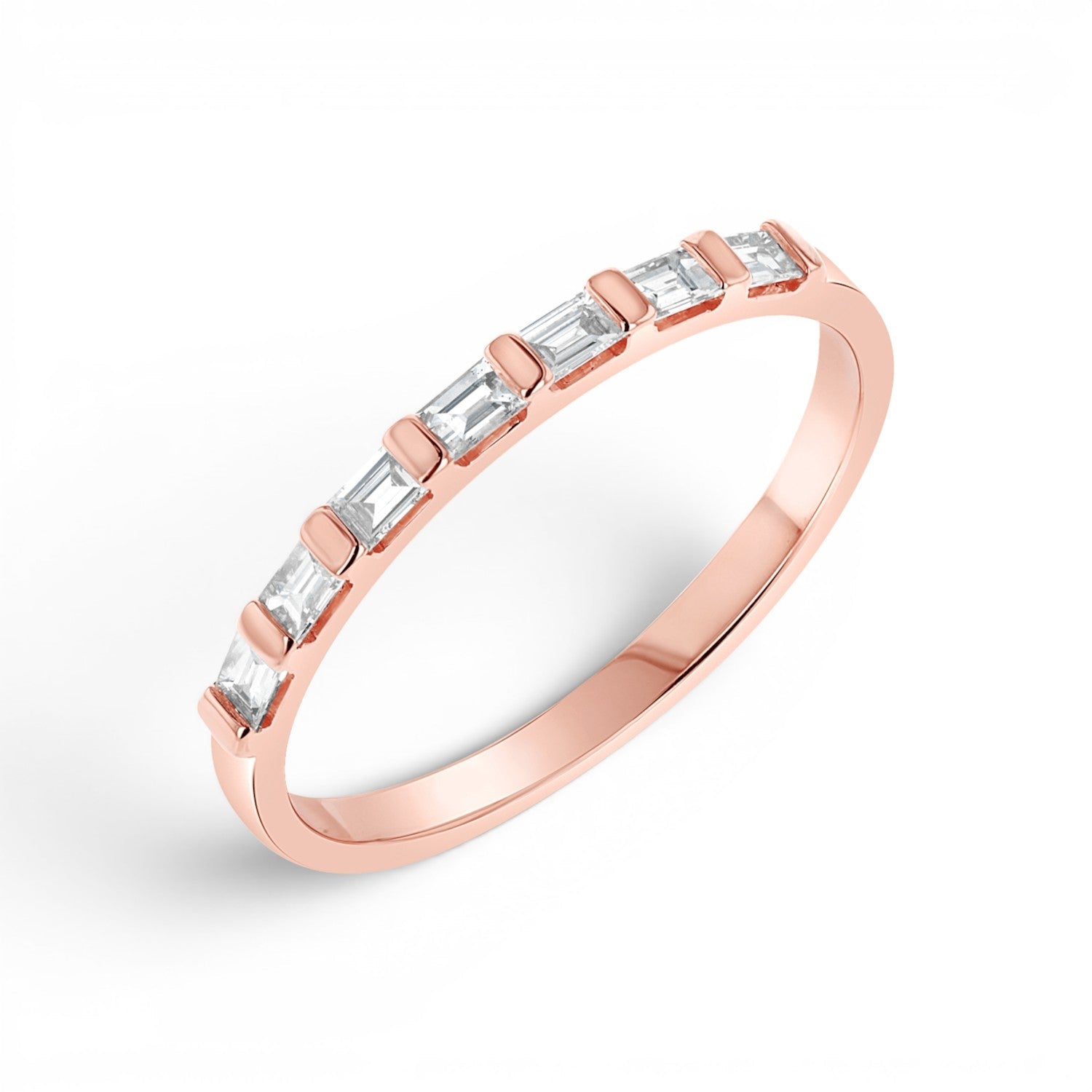 Baguette Row Ring - Lotus Diamond