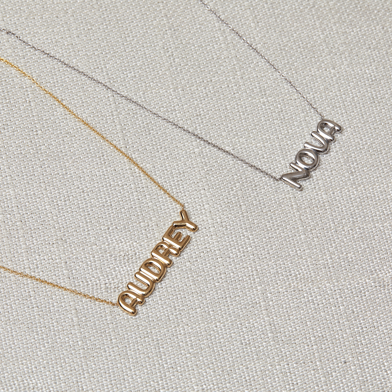 Balloon Name Necklace - Lotus Diamond