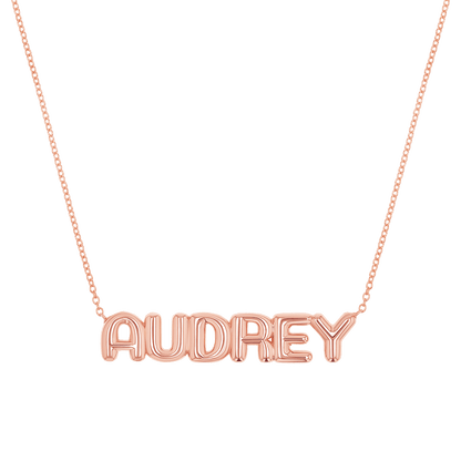 Balloon Name Necklace - Lotus Diamond