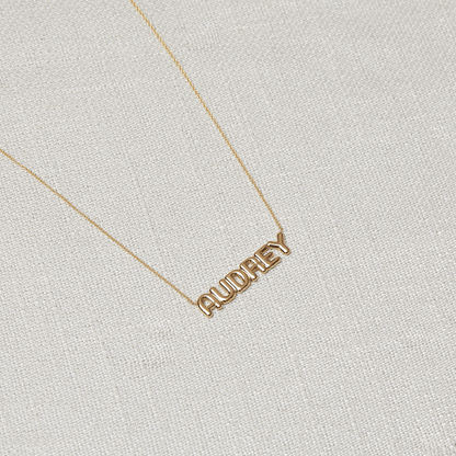 Balloon Name Necklace - Lotus Diamond