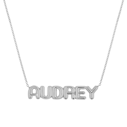 Balloon Name Necklace - Lotus Diamond