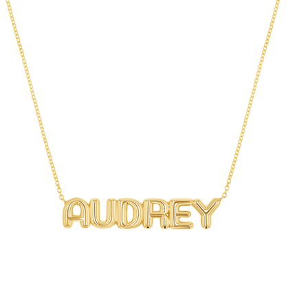 Balloon Name Necklace - Lotus Diamond
