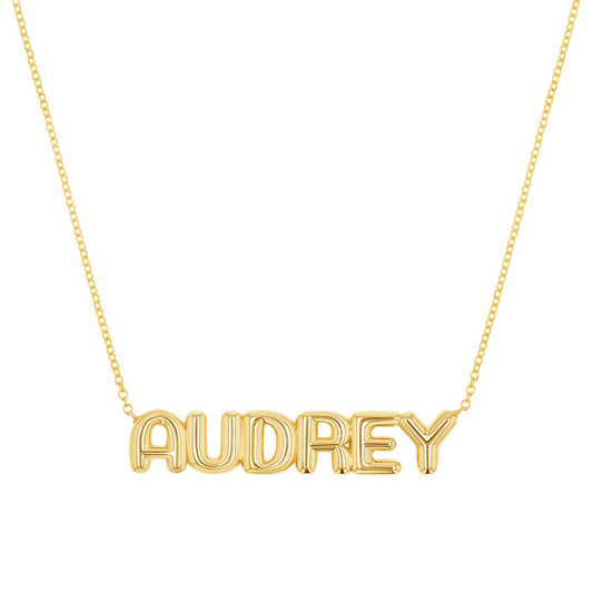 Balloon Name Necklace - Lotus Diamond