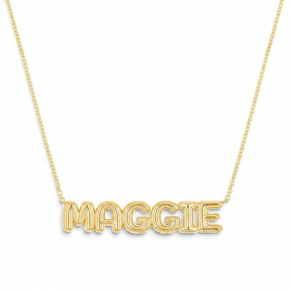 Balloon Name Necklace - Lotus Diamond