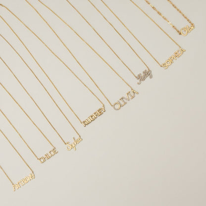 Balloon Name Necklace - Lotus Diamond